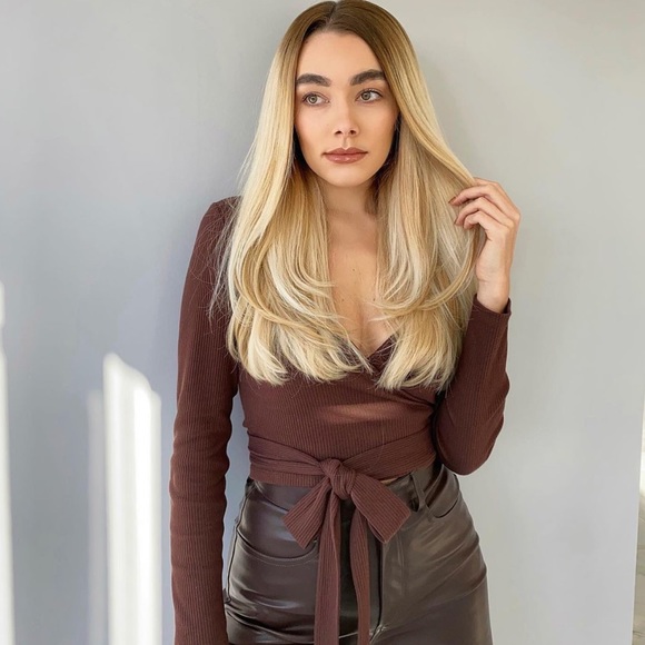Zara | Tops | Zara Chocolate Brown Wrap Top | Poshmark
